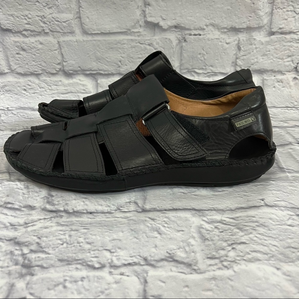 Pikolinos Tarifa leather mens sandals 12.5 Velcro closure